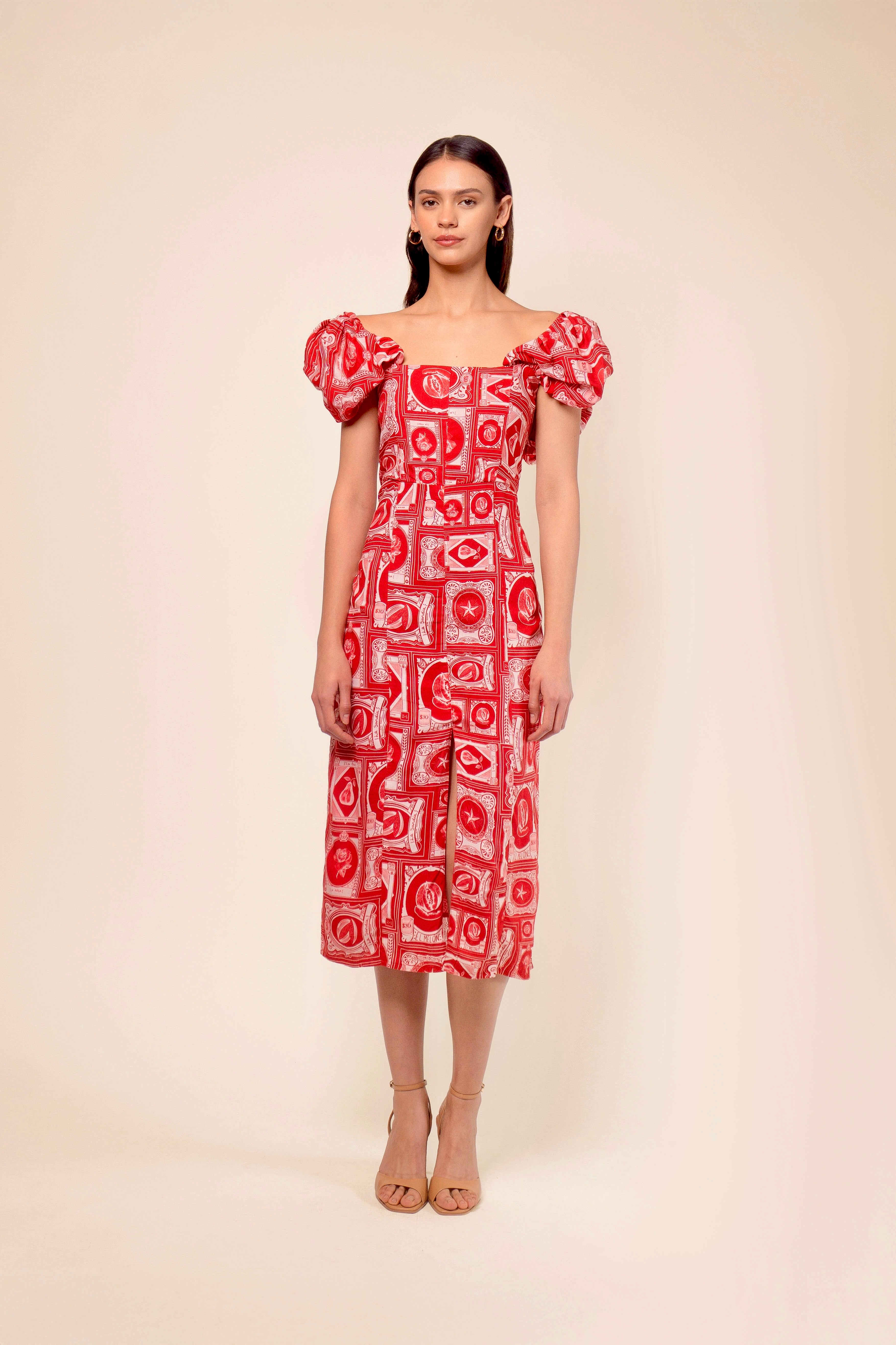 LOTERIANA VESTIDO MIDI LINO